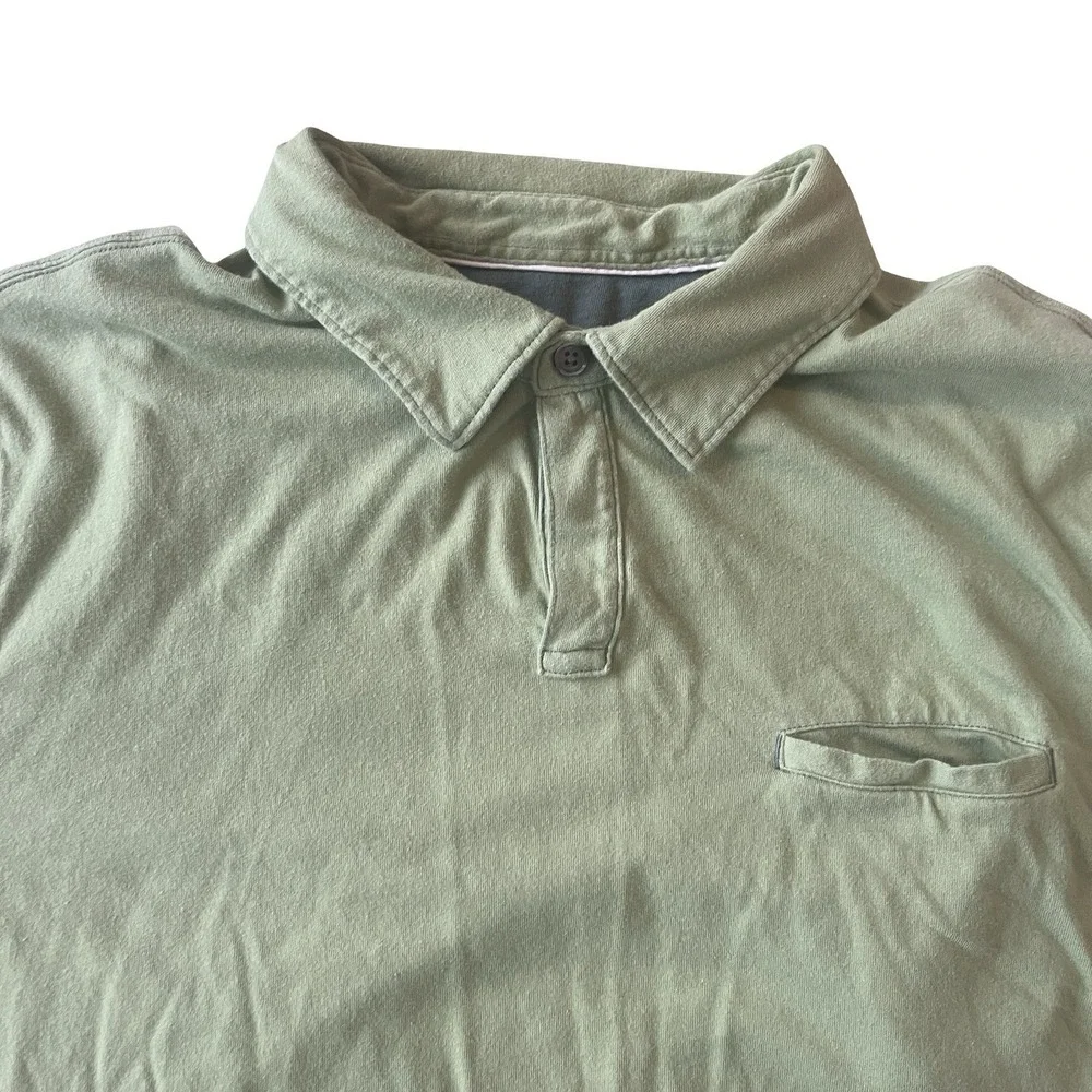 Banana Republic Men's Size‎ XXL 2XL Spring Green Polo 100% Cotton Button Pocket